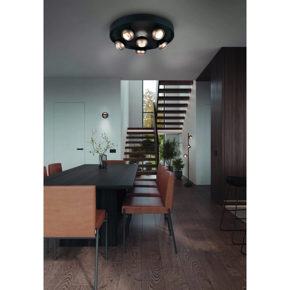 Design vloerlamp Orbit zwart Trio 4017807619065