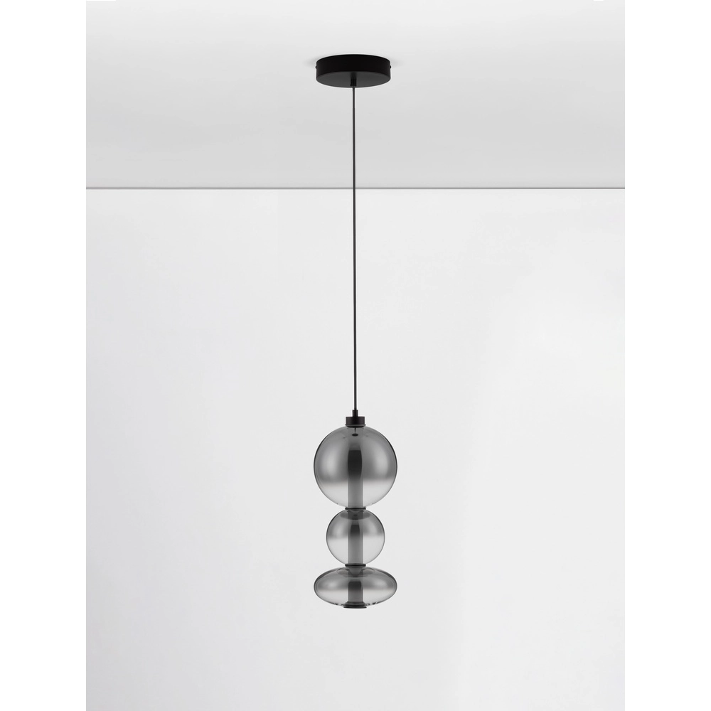 Hanglamp Bally smoke glas 45,5cm Lyora 5212017449160