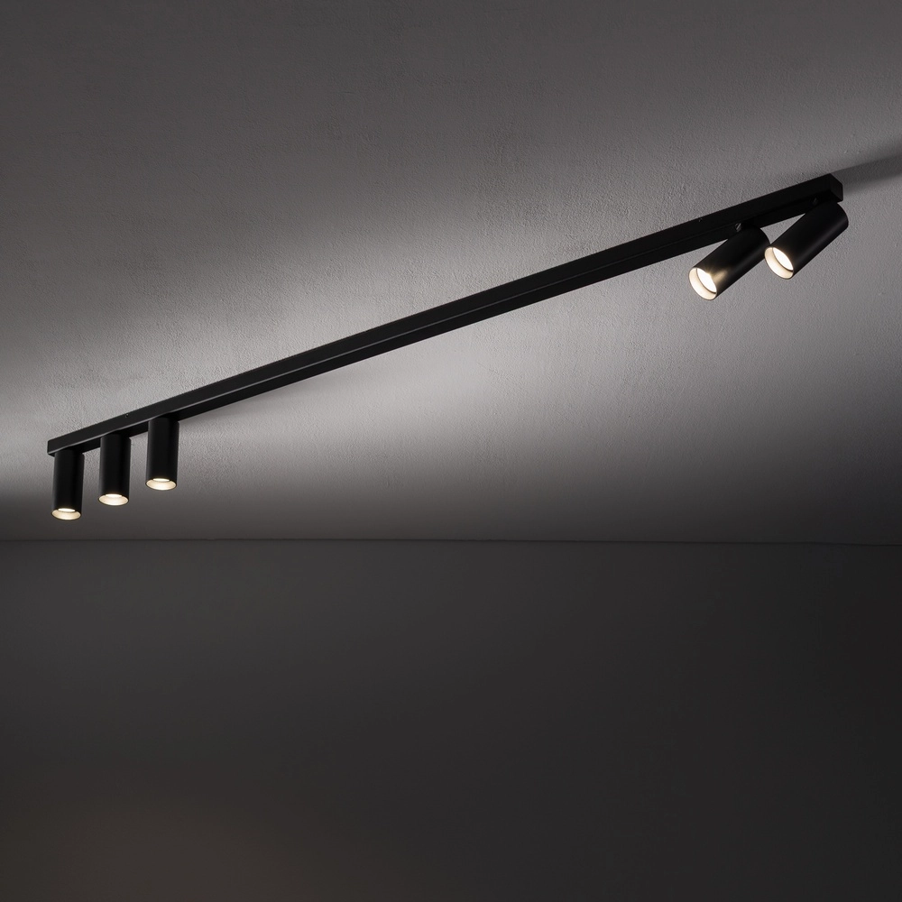 Opbouwspot 5x GU10 Fourty zwart Lyora 5903139107419