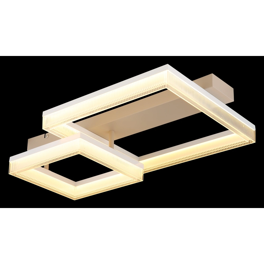 Moderne plafondlamp Zara zand bruin vierkant 53cm Globo 9007371579075