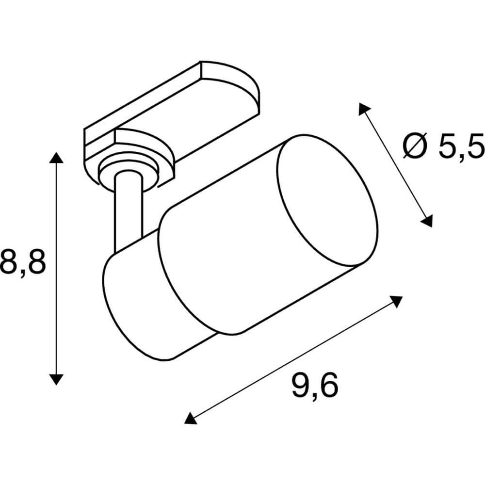 Railspot Puri 2.0 Tube zwart-goud 3-fase SLV 4024163294591