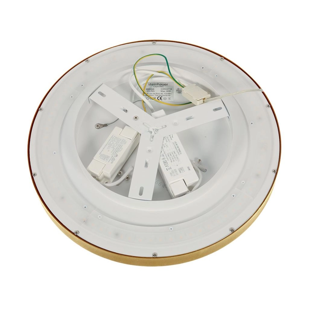 Moderne plafonniere Flady goud Ø30cm Steinhauer 8712746180985