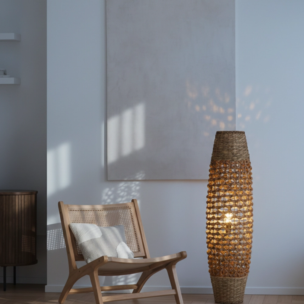 Vloerlamp Anada bruin Ø 33cm