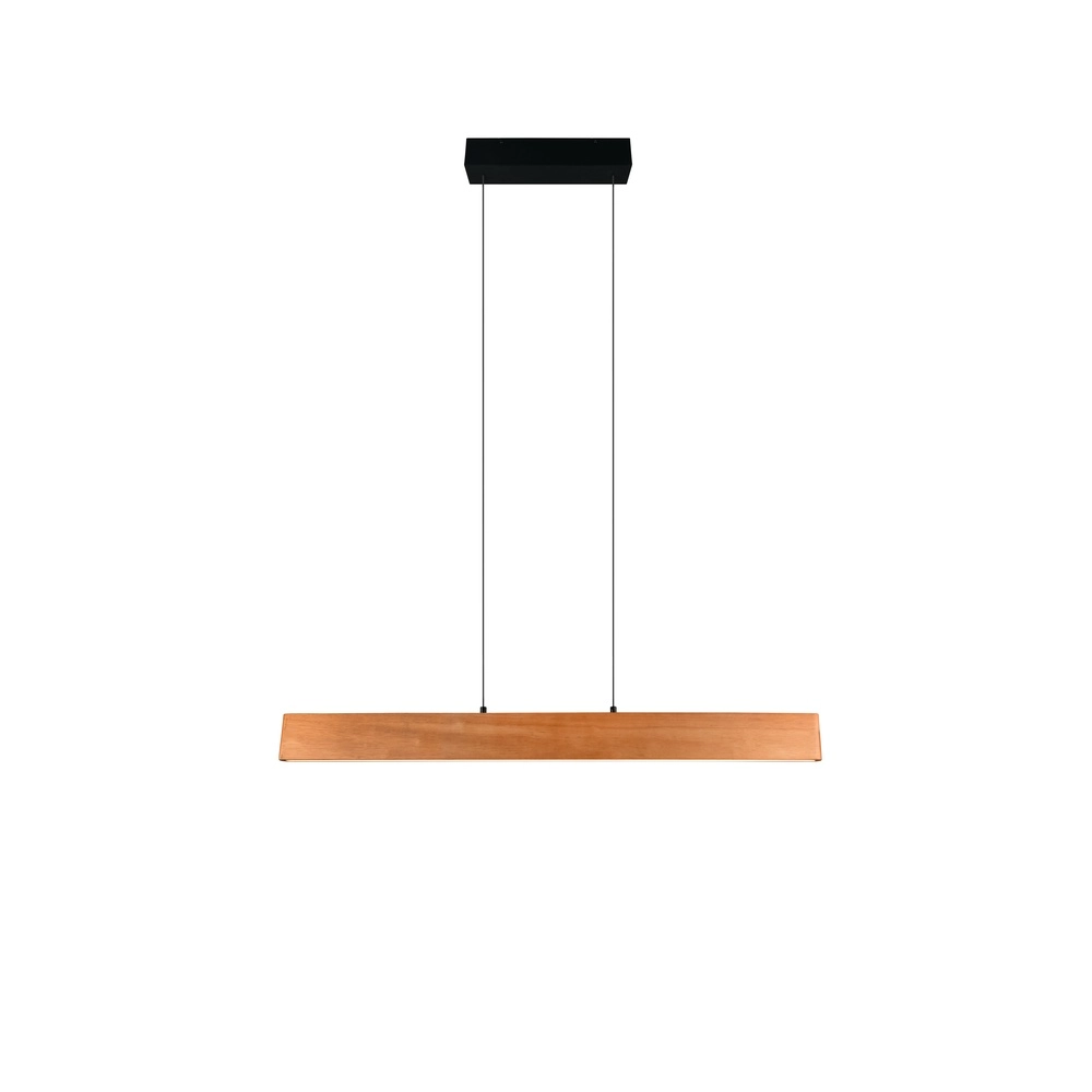 Strakke hanglamp Edgewood 115cm hout Trio 4017807662238