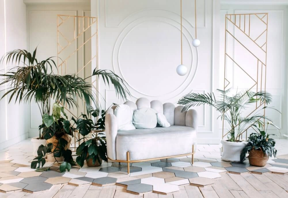 Glazen plafondlamp Kier L goud - 140cm Lyora 5903139103084