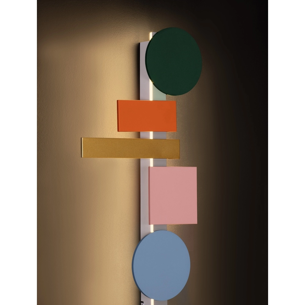 Vrolijke wandlamp Margot gekleurd 105cm Lyora 5212017479709