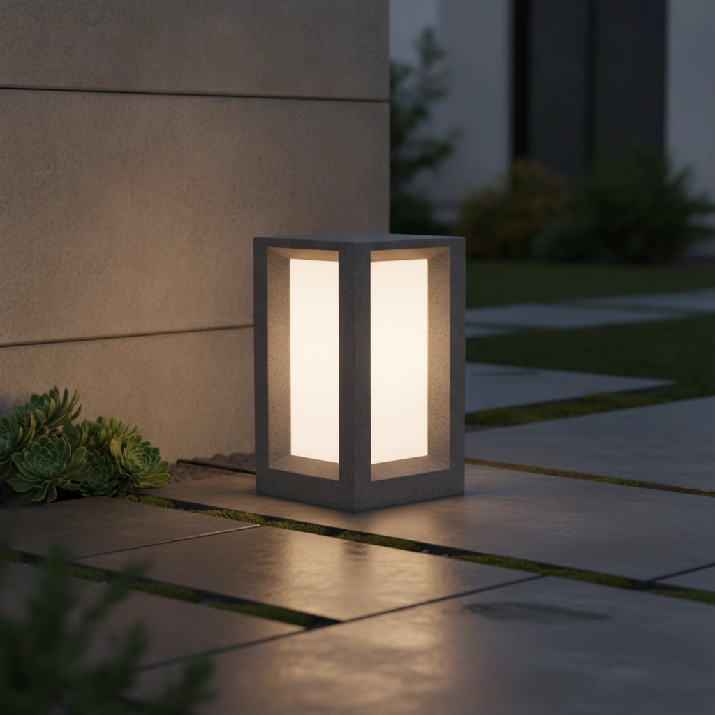 Vierkante tuinlamp Castro zwart