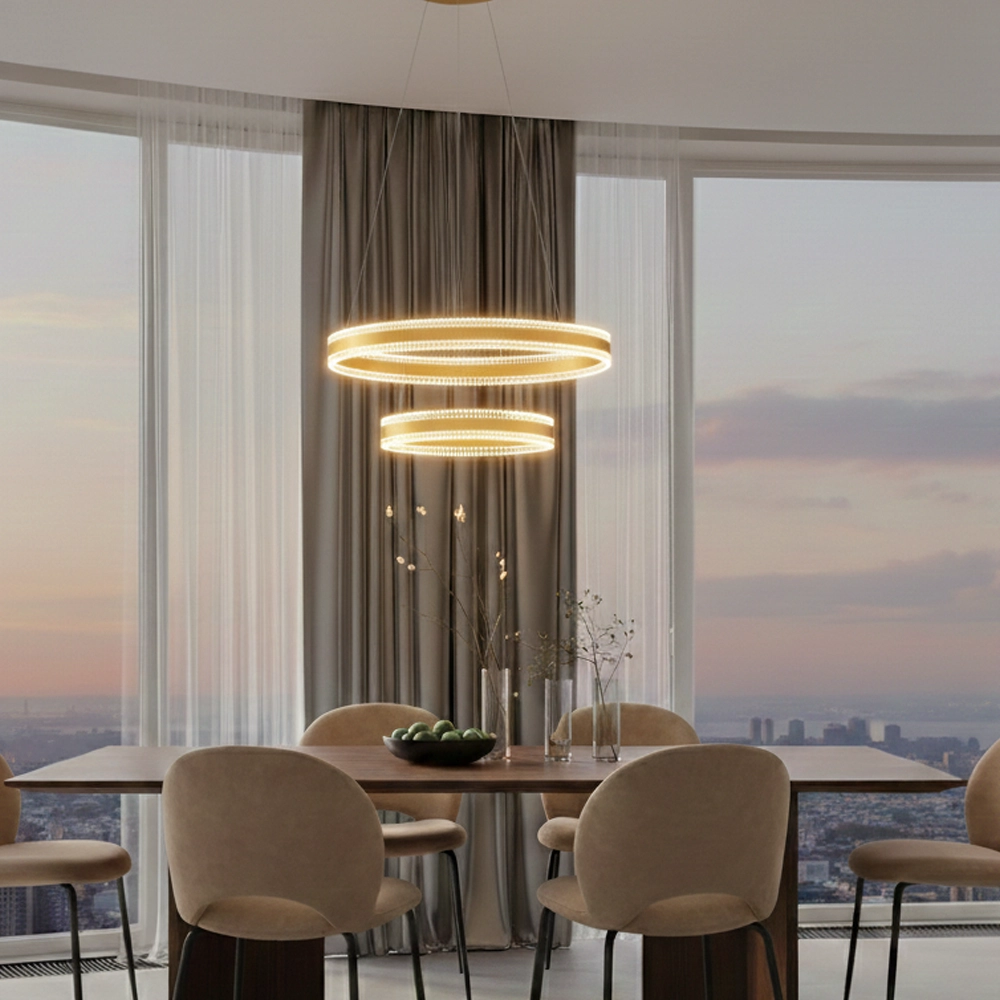 Design hanglamp Alaro goud dubbel