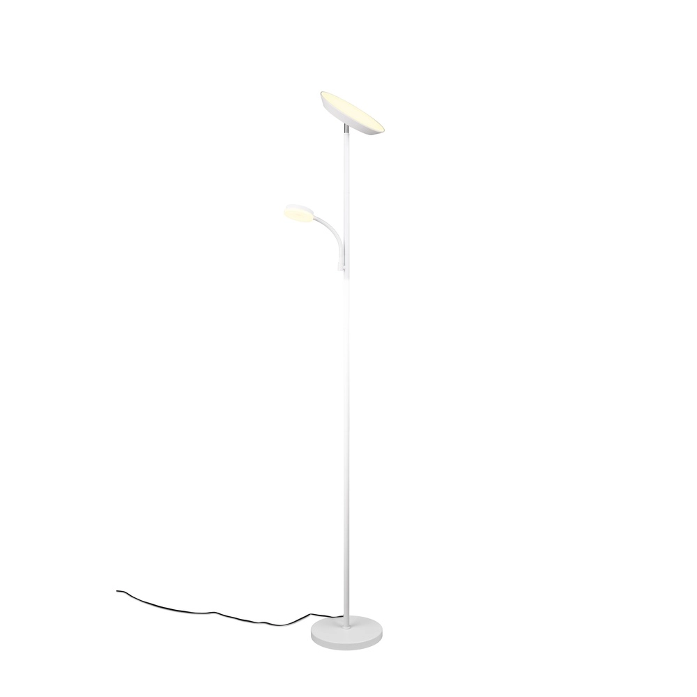 Vloerlamp Specter wit met leeslamp Vloerlamp Specter wit met leeslamp