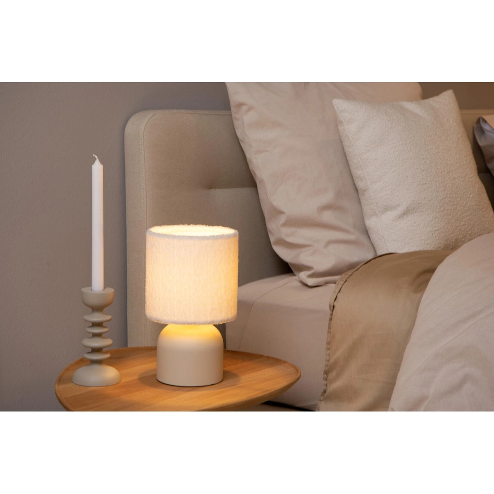 Tafellamp Woolly crème Lucide 5411212105875