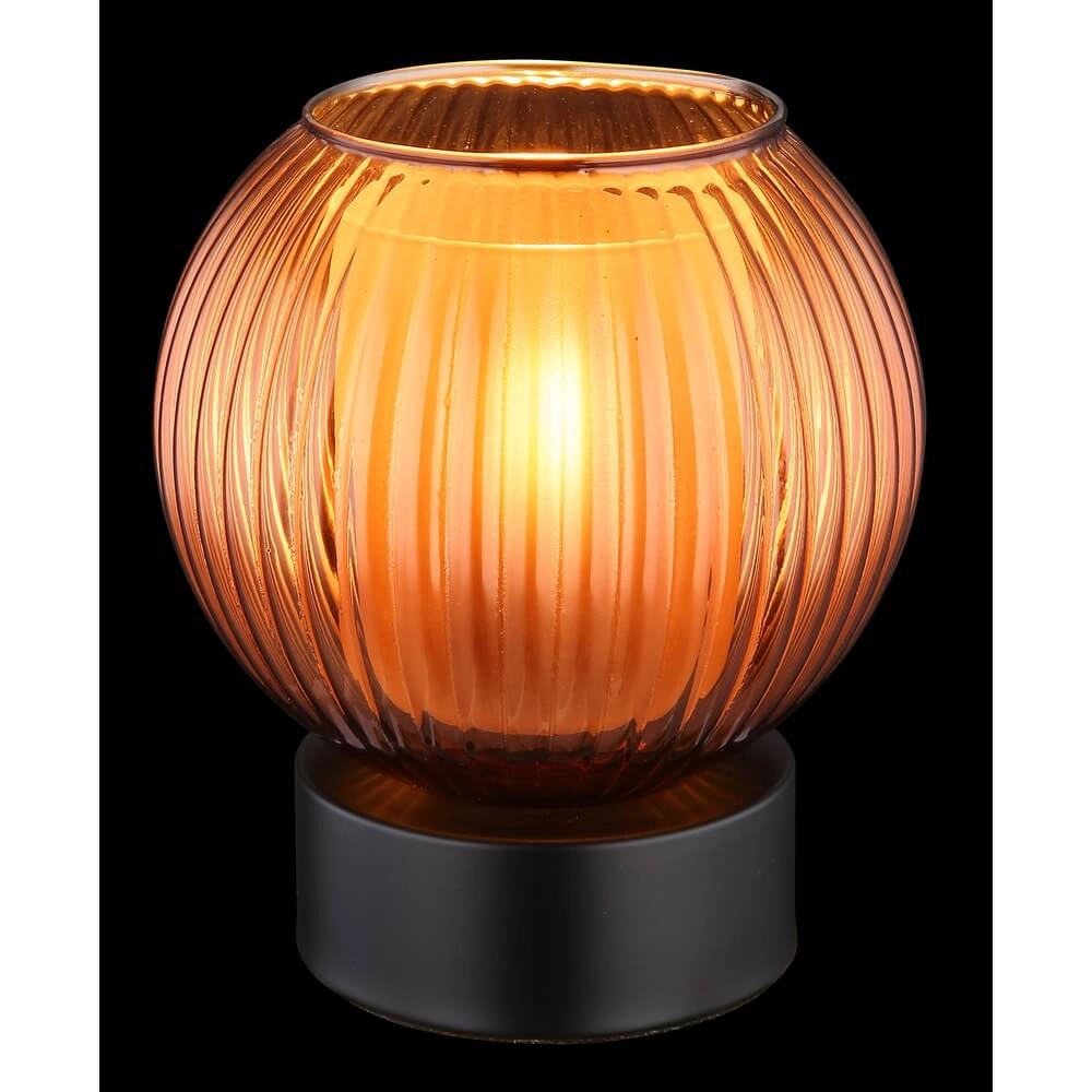 Tafellamp Zumba oranje glas Ø 15cm Globo 9007371456000