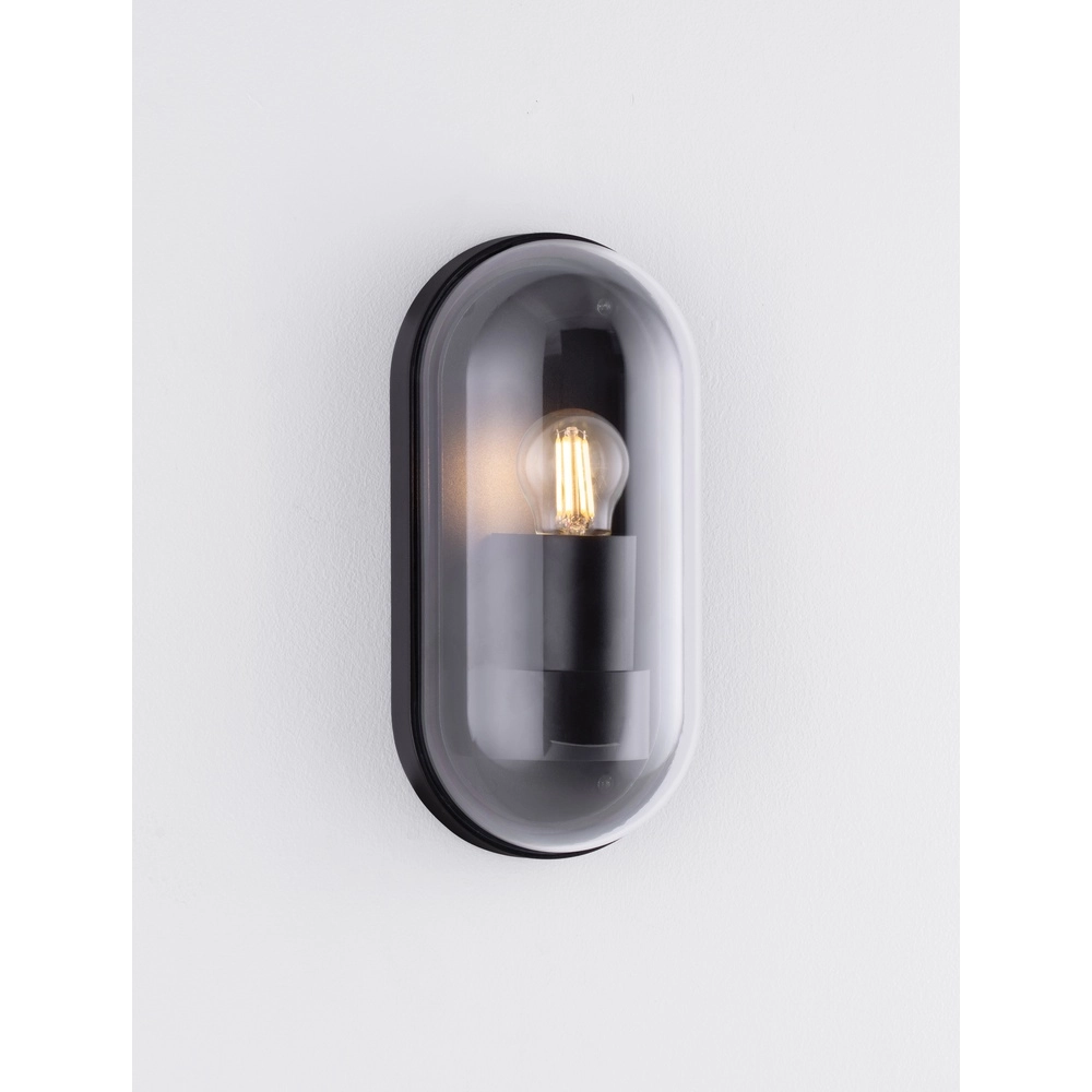 Ovale wandlamp Amel klassiek antraciet Lyora 5212017449382