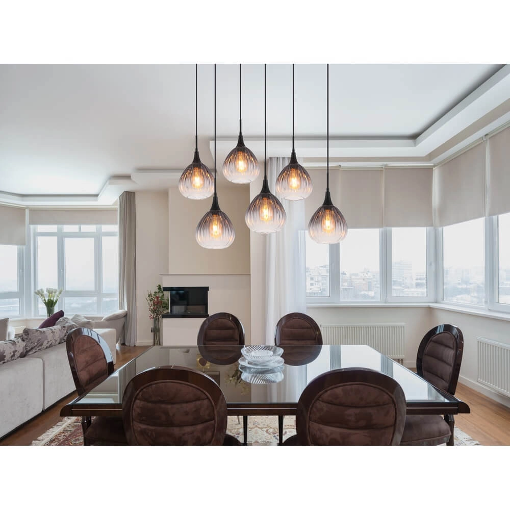 Zwarte hanglamp Olsen 6-lichts Globo 9007371447817