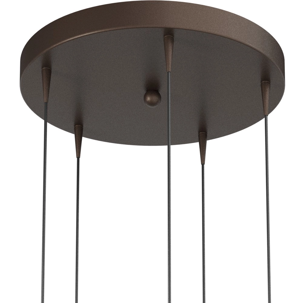 5-lichts hanglamp Talana cacao bruin met goud Ø 35cm DTW Masterlight 8718121427126