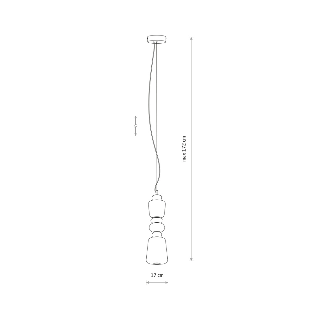 Hanglamp Ceramic Led keramiek en glas Ø 17cm Lyora 5903139117012