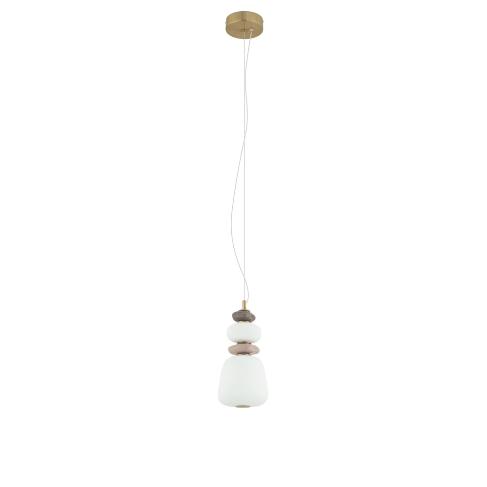 Hanglamp Ceramic Led Ø 17cm keramiek en glas