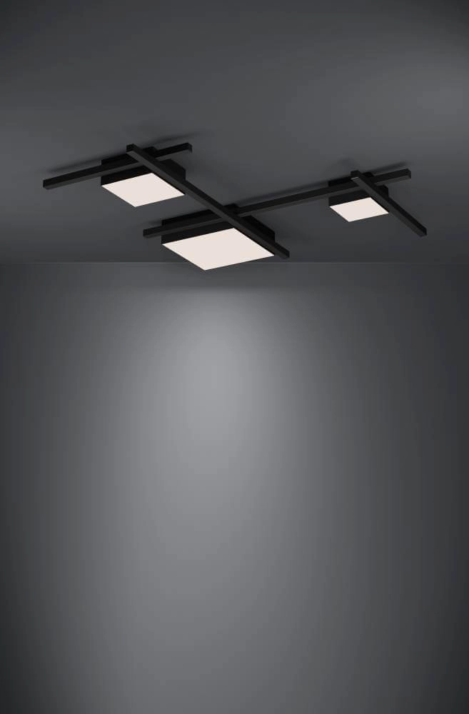 Led plafonnière Viareggio zwart Stars of Light 9002759396893