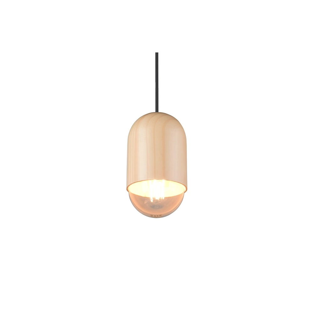 Unieke hanglamp Nara hout Ø 10,5cm Trio 4017807661750