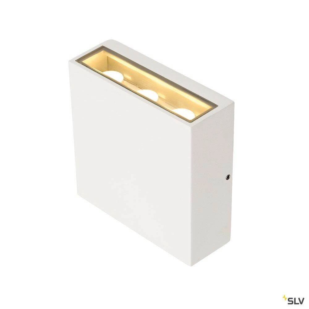 Strakke muurlamp Big Quad wit SLV 4024163252386