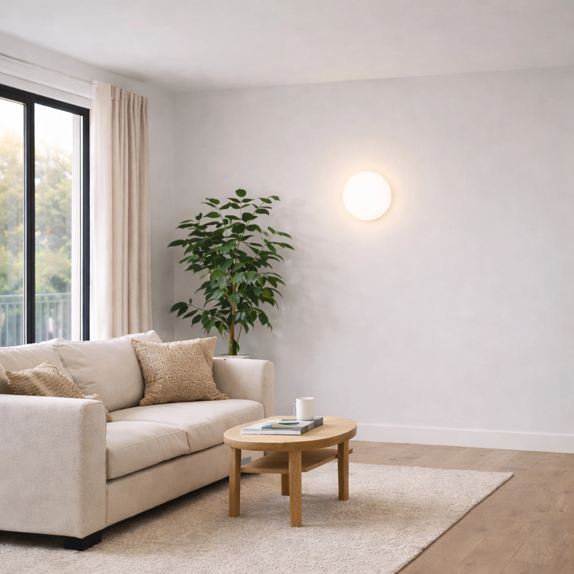 Design wandlamp Odeon Ø 20cm wit Lyora 5053423317366