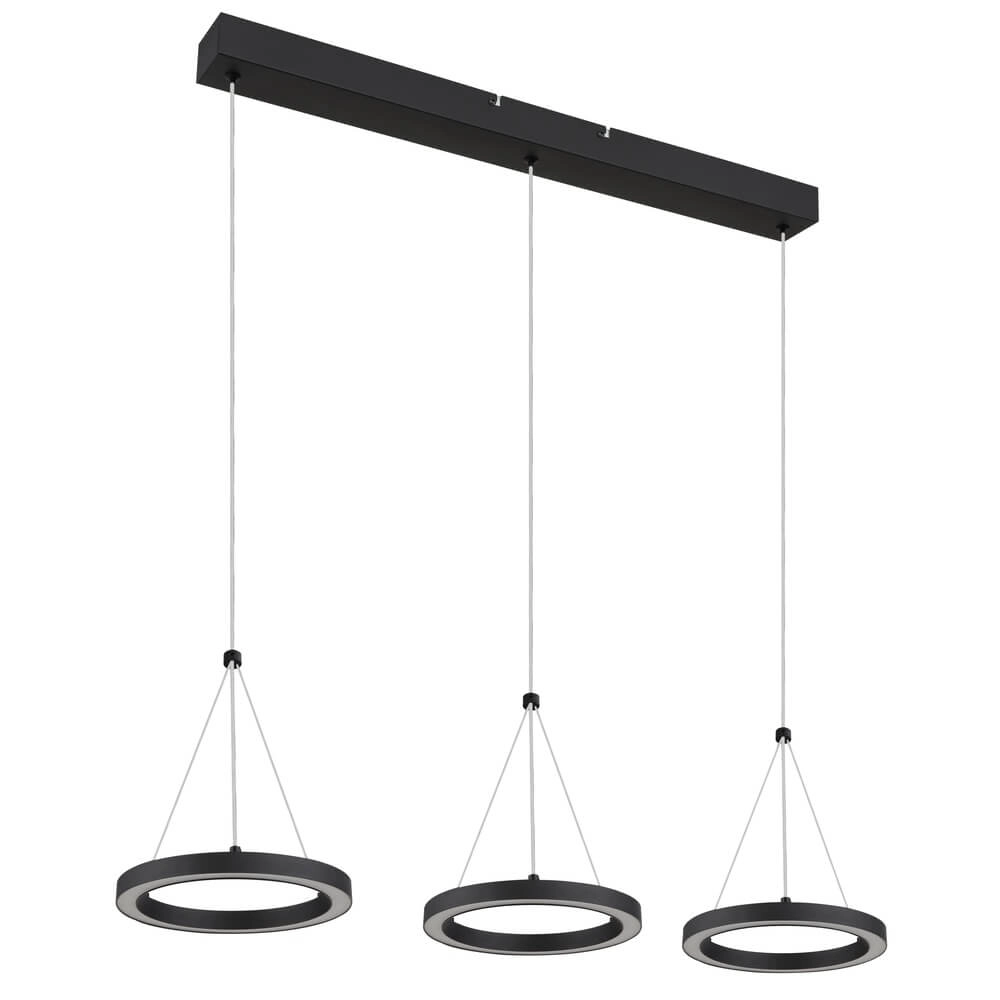 3-lichts hanglamp Grenvix design zwart Globo 9007371450770
