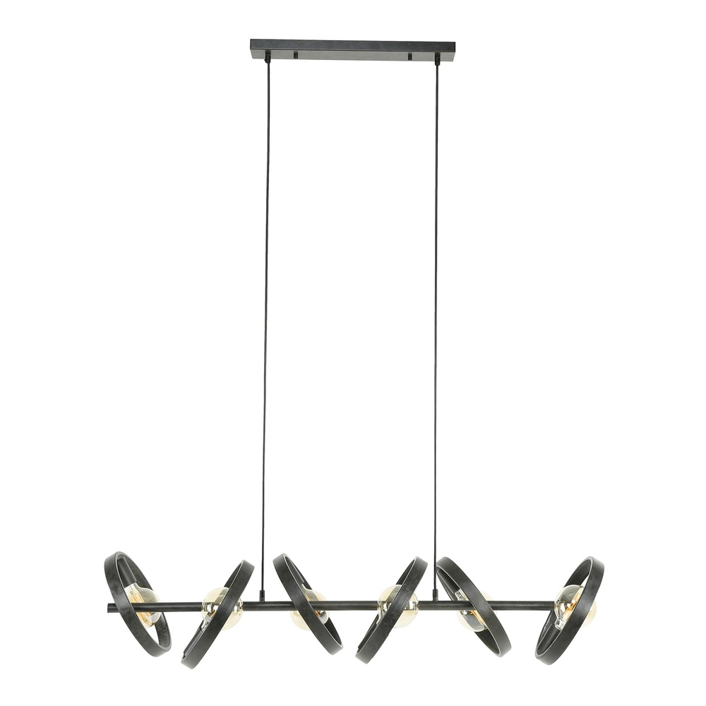 Ringen hanglamp eettafel Hover charcoal - Ø 26cm Lyora 8716803513365