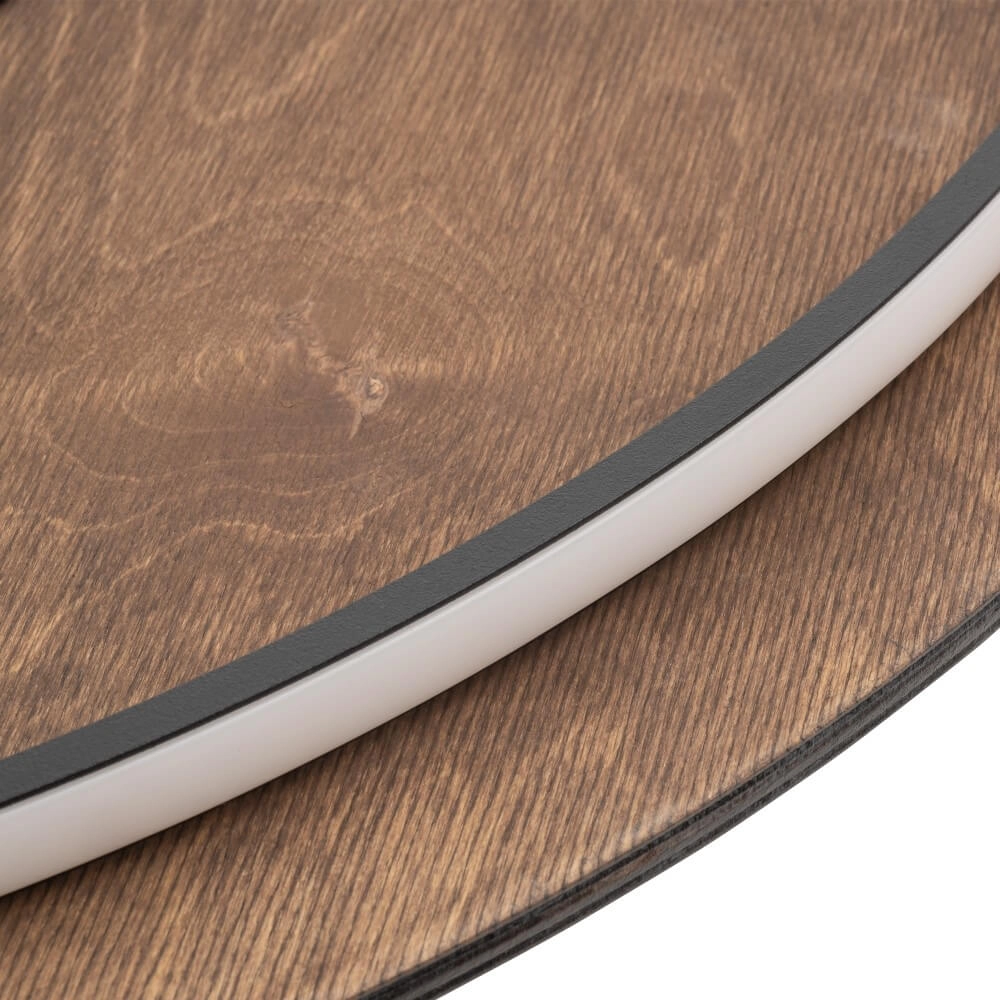 Wandlamp Ring Timber XXL LED hout Lyora 5903139111782