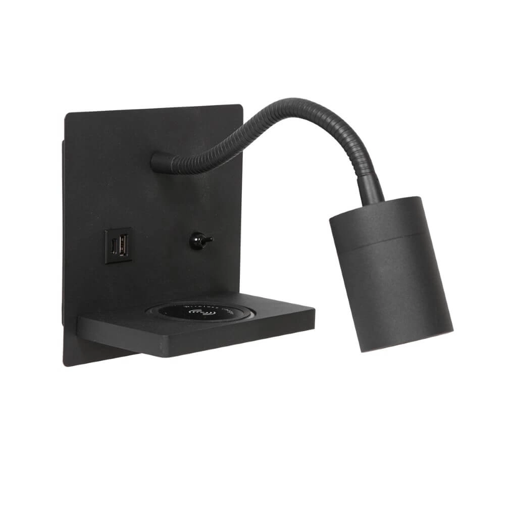Bedlamp zwart Upround met oplader en usb Steinhauer 8712746170467
