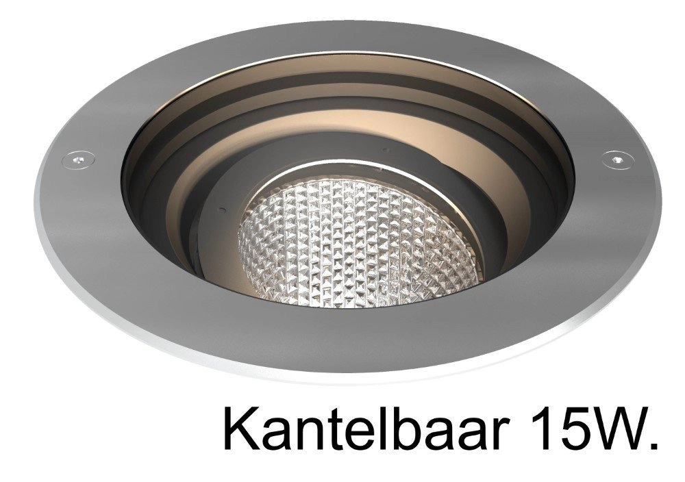 Led grondspot Spotpro 20cm kantelbaar RVS