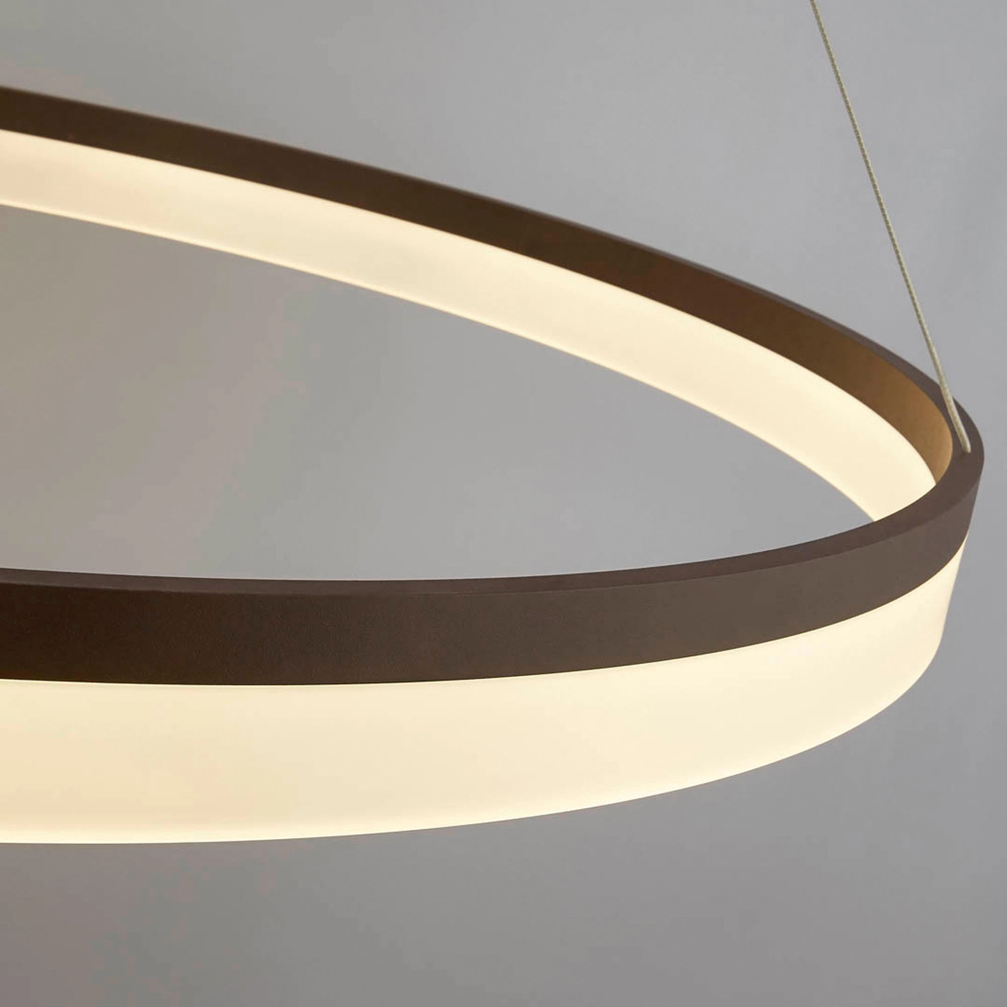 Strakke hanglamp Ara Ø 100cm brons Lyora 5053423316031