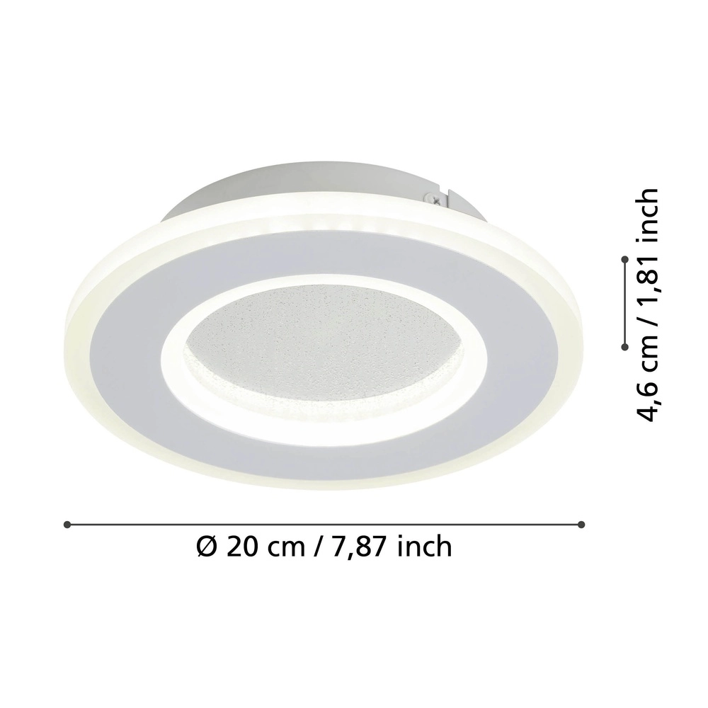 Led muurlamp Macchioni Ø 20cm - wit Eglo 9008606316281