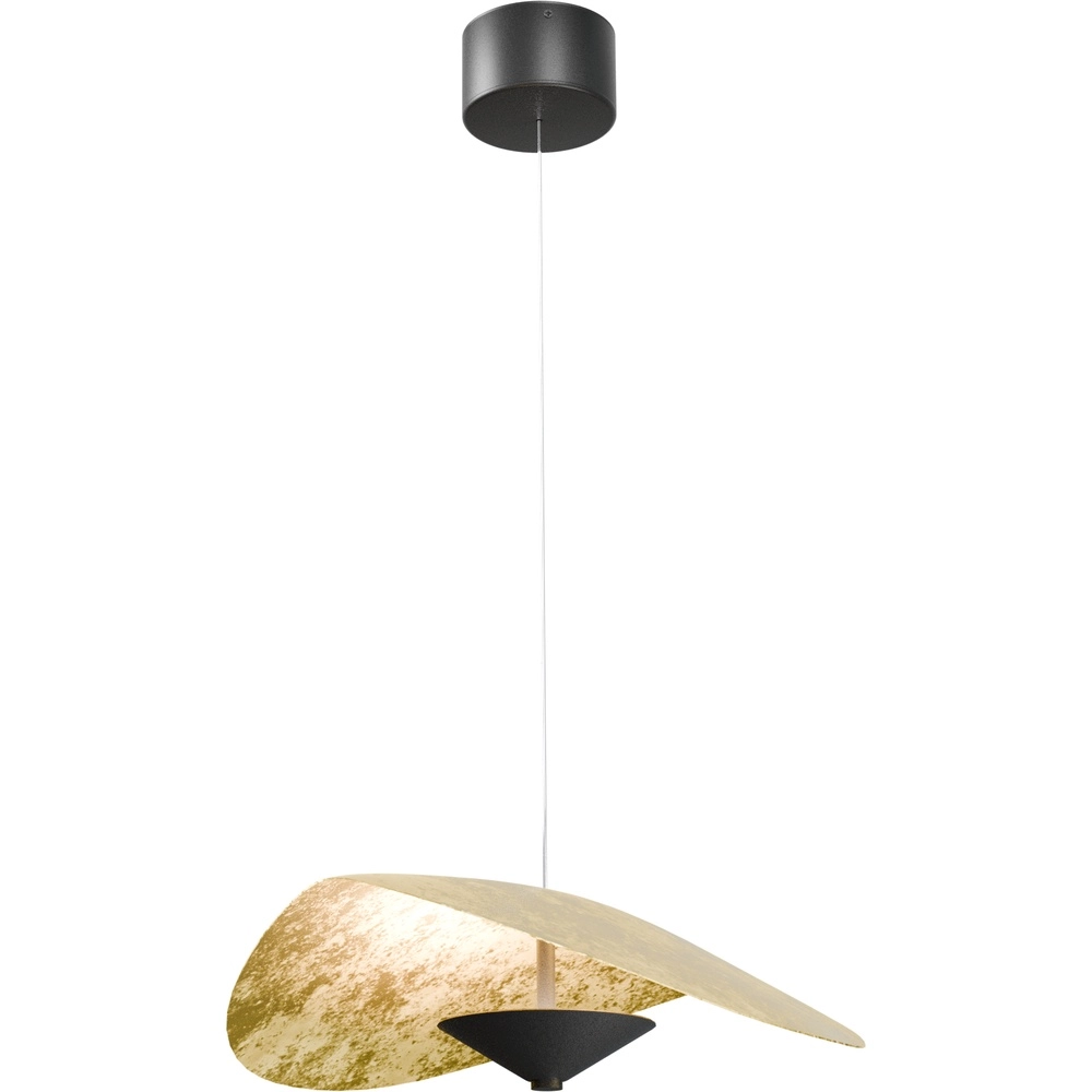 Ø 45cm led hanglamp Lente bladgoud - met katrol