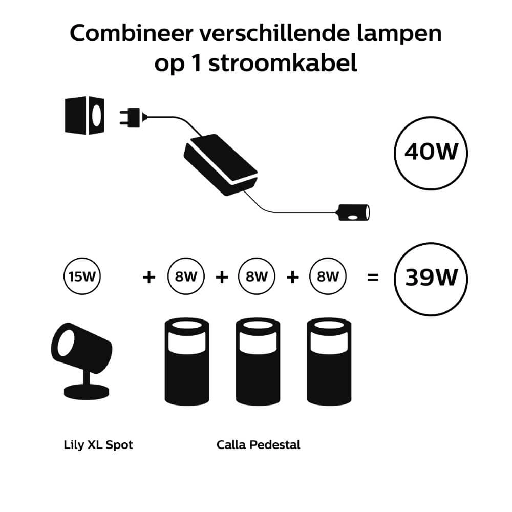 Tuinlamp Hue Calla RVS Philips 8719514388499