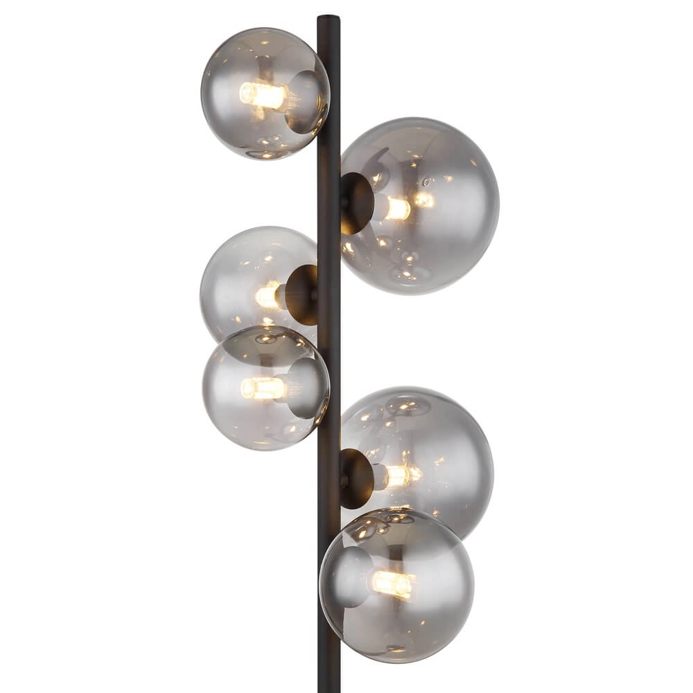 Zwarte vloerlamp Riha 6-lichts Globo 9007371417889