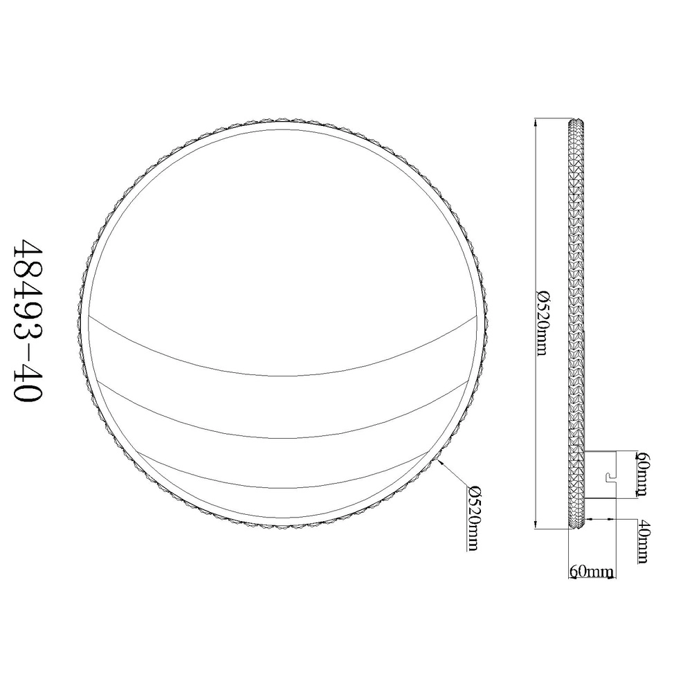 Unieke plafondlamp Constance zwart met goud Ø 52cm Globo 9007371572847