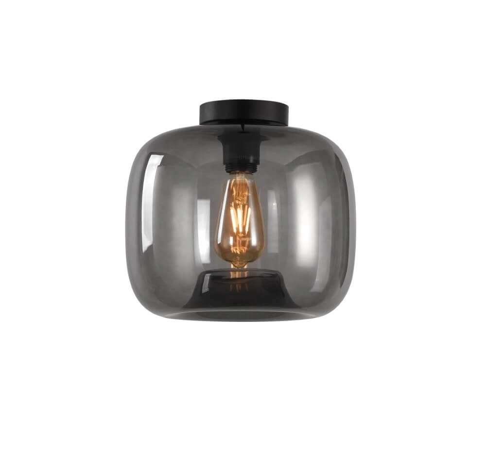Plafondlamp Preston grijs glas Ø 28cm Plafondlamp Preston grijs glas Ø 28cm