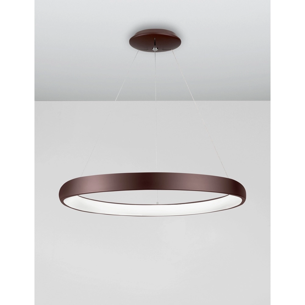Design hanglamp Albi koffie bruin Ø 61cm Lyora 5212017414885