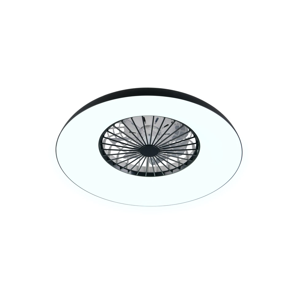 Design ventilator Svaerholt zwart Ø 60cm met RGB functie Trio 4017807688795