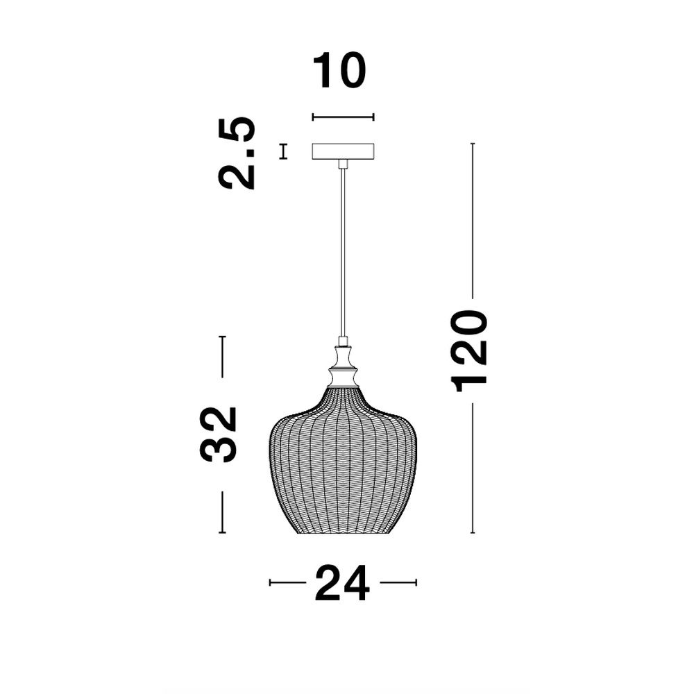 Hanglamp Loni smoke glas Lyora 5212017423054