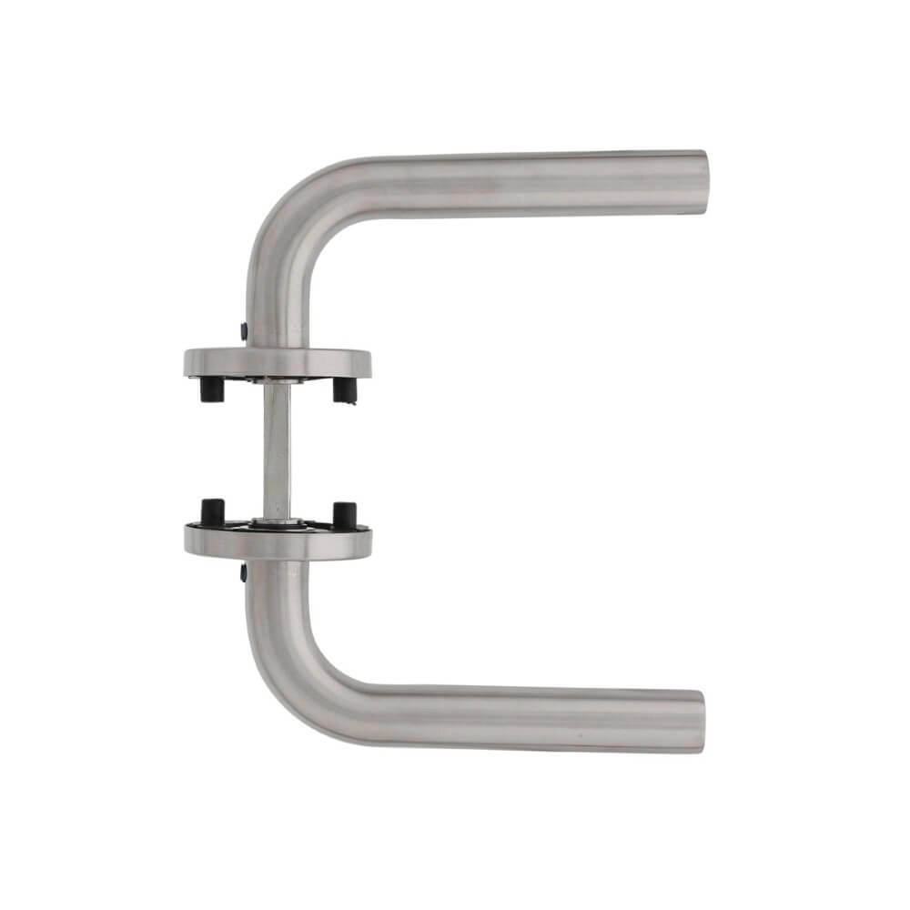 Strakke deurklink Recht op rozet RVS Intersteel 8714186087602