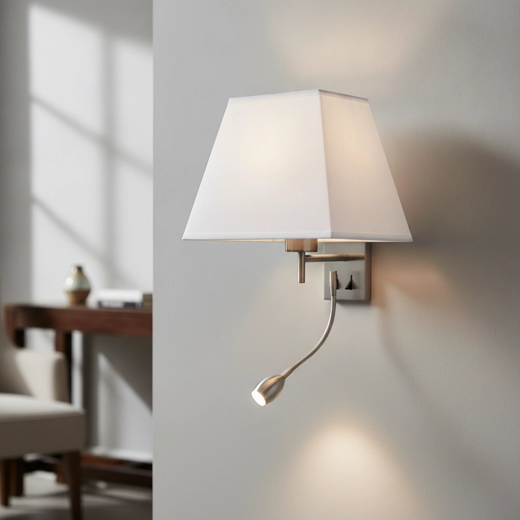 Wandlamp Valencia wit met chroom