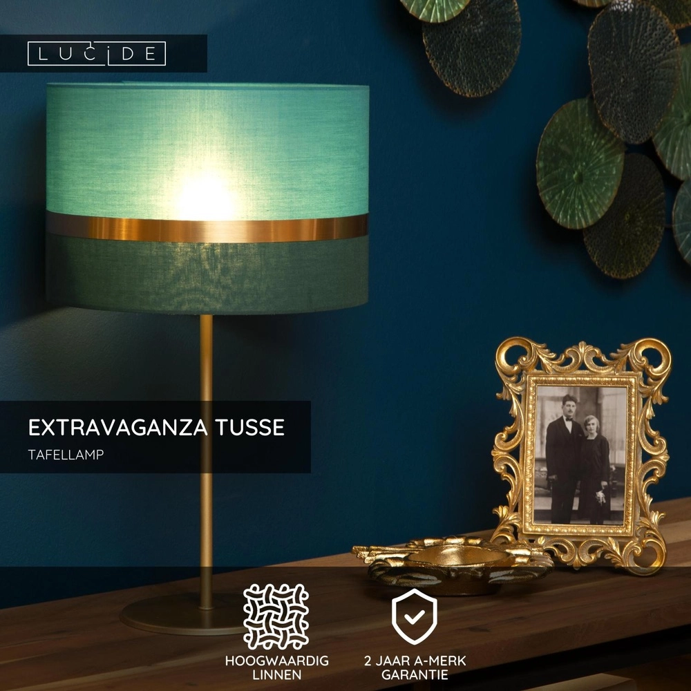 Design tafellamp Extravaganza Tusse groen Ø 30cm Lucide 5411212105646