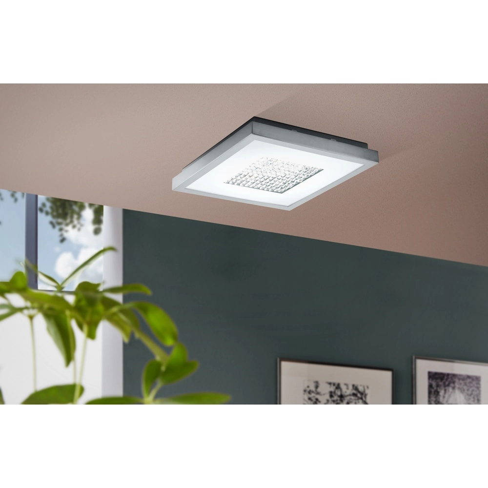 Vierkante plafondlamp Pescate chroom Eglo 9002759983697