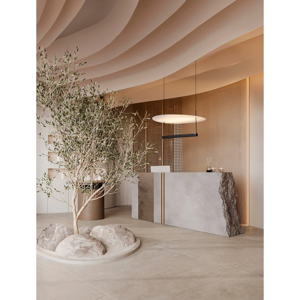 Hanglamp Diona Ø 60cm zwart met wit 2700K Lyora 5212017470867