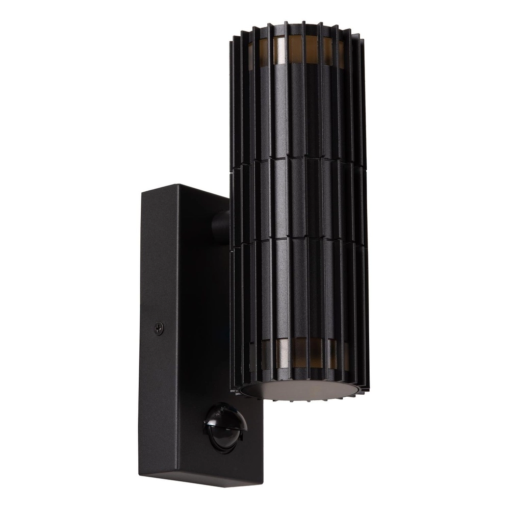 Zwarte wandlamp Timbala dubbel met sensor