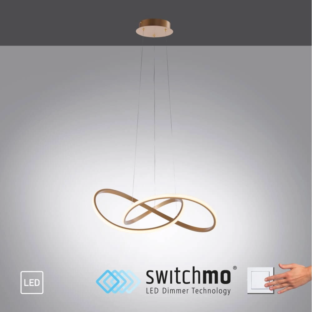 Hanglamp Maria messing Just Light 4043689985578