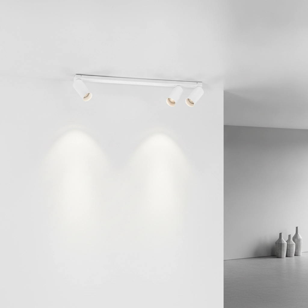 3-lichts plafondlamp Oso wit