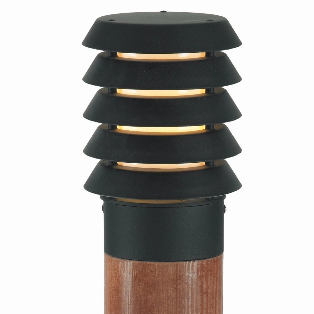 Landelijke terraslamp Selhalm 85cm zwart met hout Franssen 7042891440667