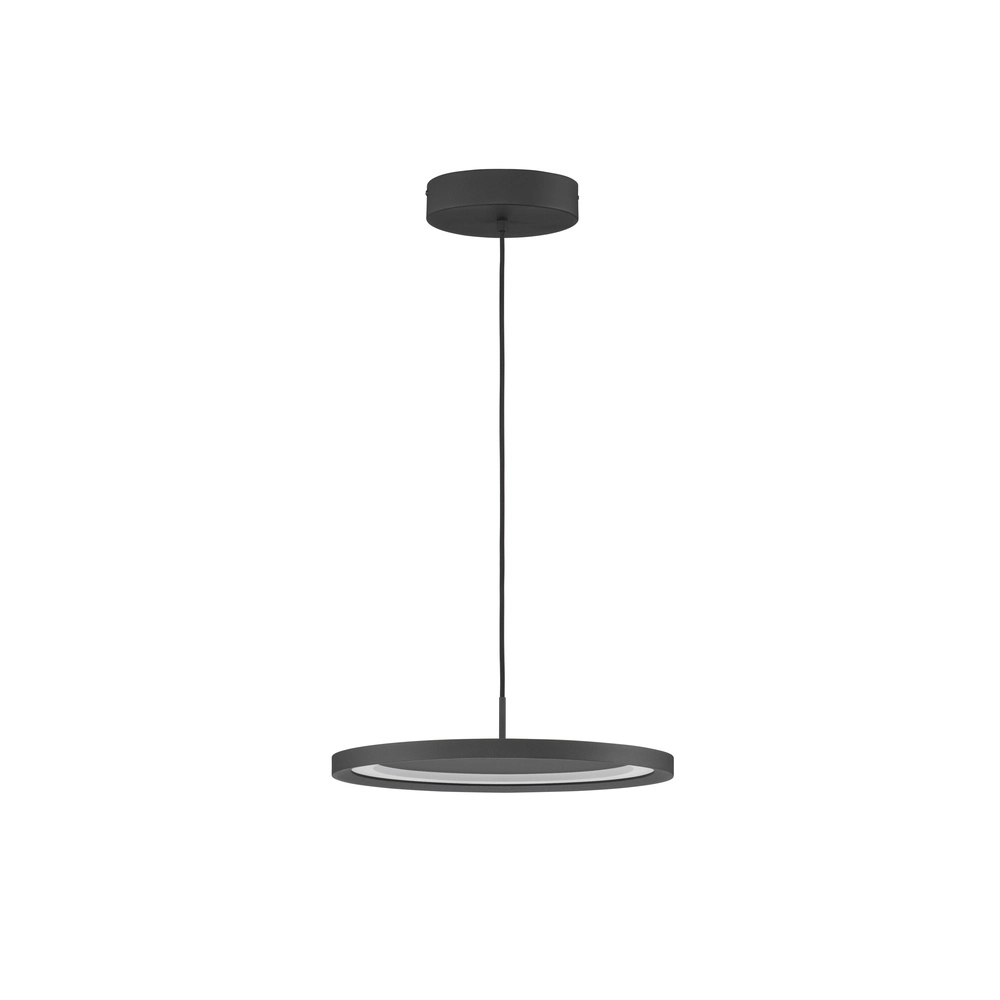 Strakke hanglamp Andria zwart Ø 40cm Lyora 5212017432001