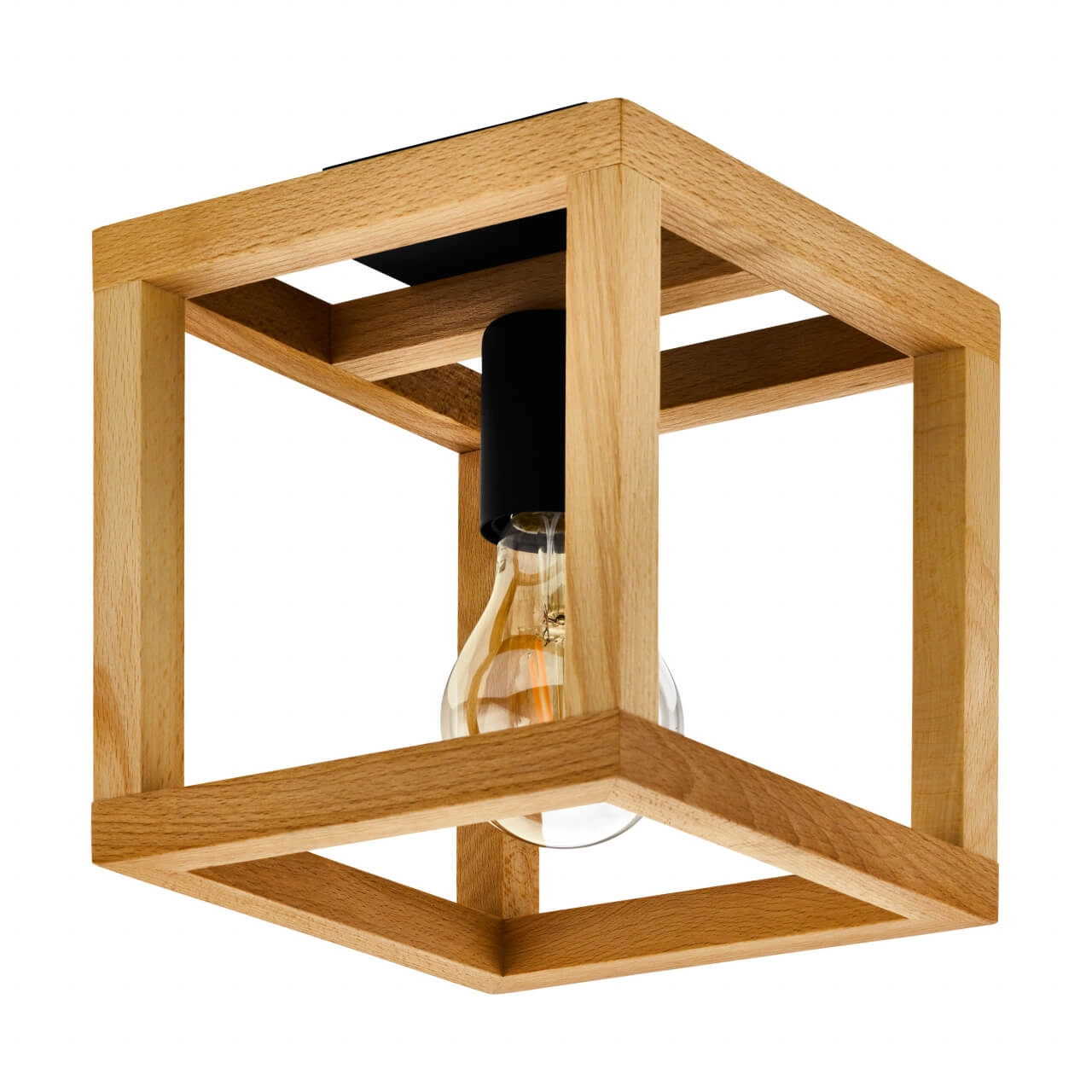 Houten plafondlamp Blackcrown 1